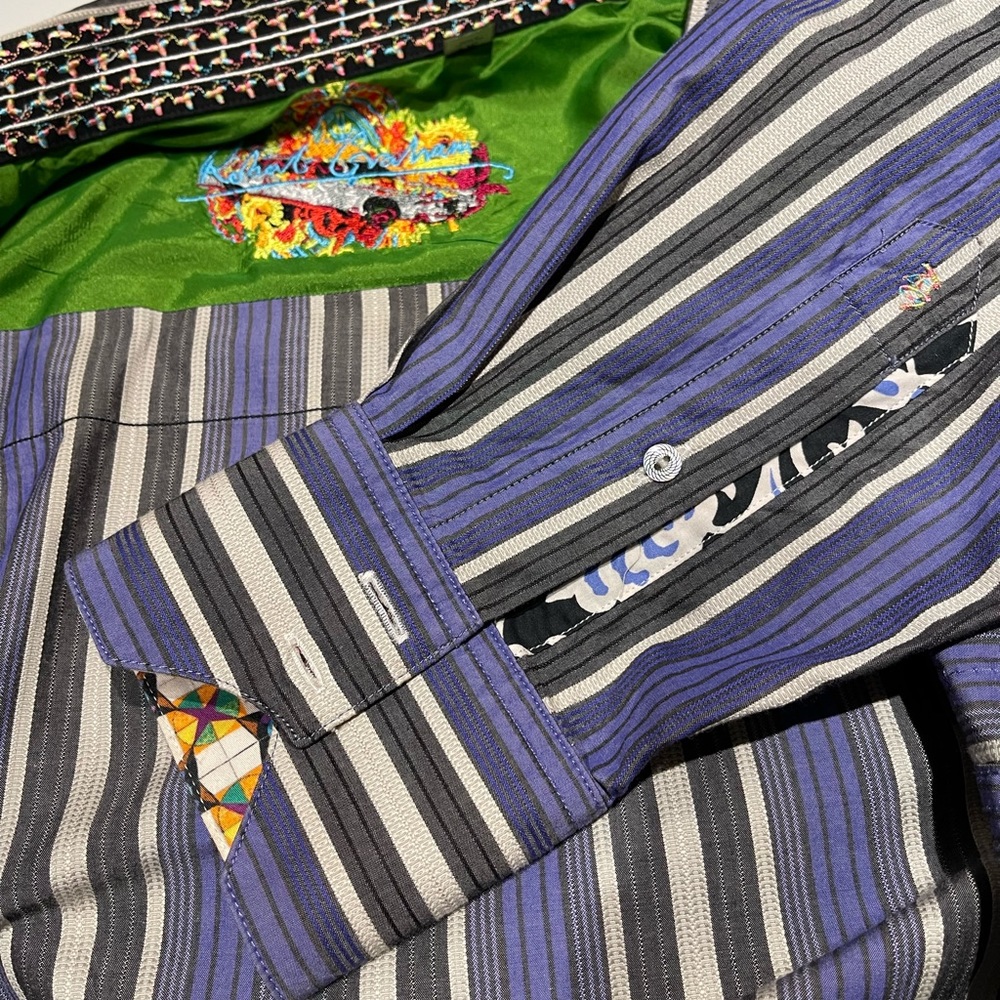 Robert Graham, Men’s Long sleeve, designer button down shirt. Size Large. - Picture 7 of 12